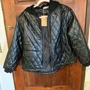 Women's Black Quilted Puffer Jacket